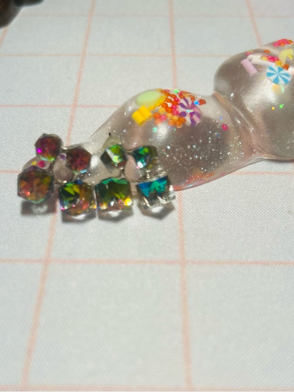 Iridescent Crystal Cluster Stud Earrings - Size (Small)